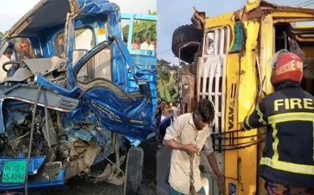 নেত্রকোনায় পিকআপ-ট্রাকের মুখোমুখি সংঘর্ষে নিহত ৪