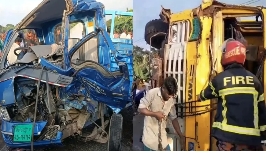 নেত্রকোনায় পিকআপ-ট্রাকের মুখোমুখি সংঘর্ষে নিহত ৪