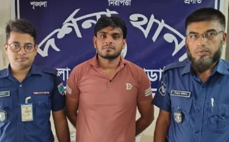 চুয়াডাঙ্গার নিষিদ্ধঘোষিত সংগঠন ছাত্রলীগের এক নেতা গ্রেপ্তার
