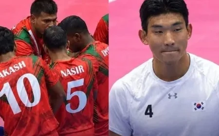 দক্ষিণ কোরিয়াকে হারিয়ে পদকের স্বপ্ন দেখছে বাংলাদেশ