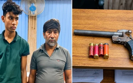দিনাজপুরে চেকপোস্টে পিস্তল-গুলিসহ দুজন আটক