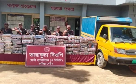 ফেনীতে দেড় কোটি টাকার ভারতীয় চোরাচালান পণ্য জব্দ