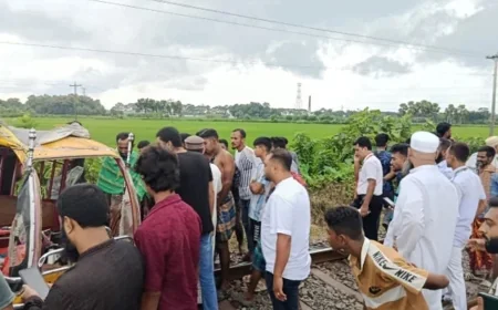 যশোরে ট্রেনের ধাক্কায় ইজিবাইকের দুই আরোহী নিহত