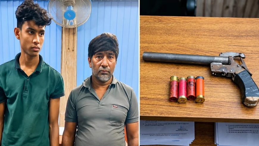 দিনাজপুরে চেকপোস্টে পিস্তল-গুলিসহ দুজন আটক