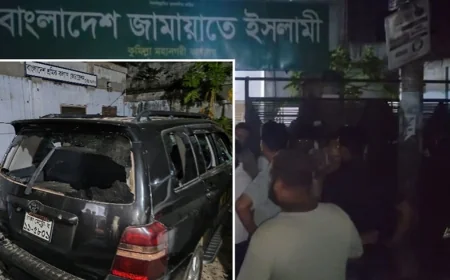 কুমিল্লায় জামায়াতের দুই গ্রুপের সংঘর্ষ, গাড়ি ভাঙচুর